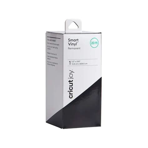 2008817 - Cricut Joy Smart Vinyl Vivid Black; 1 roll 13.9 cm x 609.6 cm (5.5"x 240"); Matte finish; Works without a cutting mat – just load & go!; Durable, yet removes without residue; Indoor use, easy to weed & apply; For Cricut Joy™